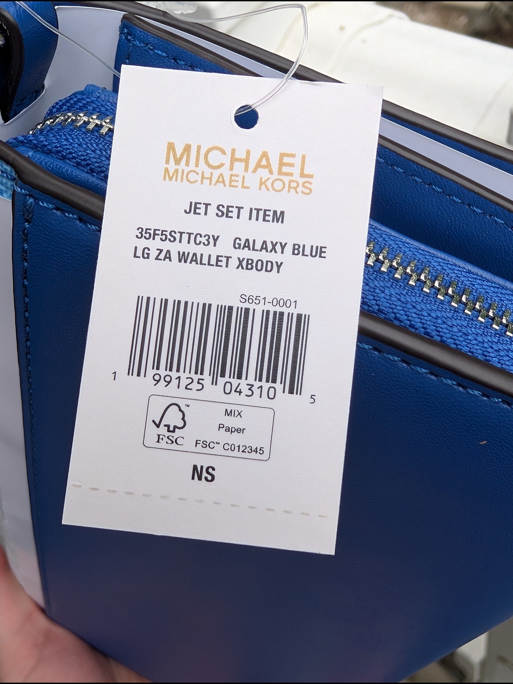 Michael Kors Jet Set Large Zip-Around Crossbody/Wallet – Galaxy Blue (NWT) - Picture 5 of 5